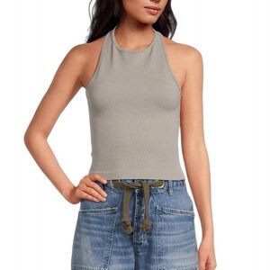 Free People Hayley Crew Neck Racerback Knit Sleeveless Tank
